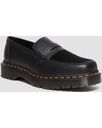 Dr. Martens - Penton Bex Square Toe Hair-on & Leather Loafers - Lyst
