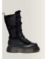Dr. Martens - Buzz Lace Up Faux Fur Lined Milled Nappa Leather Boots - Lyst