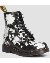 1460 Pascal Rose Gold Hardware Leather Lace Up Boots in Black