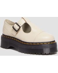 Dr. Martens - Bethan Pisa Leather Platform Mary Jane Shoes Taupe - Lyst