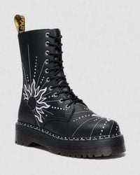 Dr. Martens 1460 Solar Flare Reclaimed Leather Boots in Black | Lyst