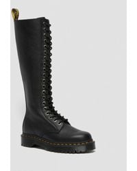 Dr. Martens 1b60 Bex Pisa Leather Knee High Boots - Black