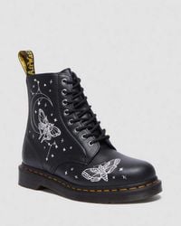 Dr. Martens - 1460 Celestial Moth Embroidered Lace Up Boots - Lyst