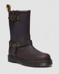 Dr. Martens - Anistone Hi Leather Biker Boots - Lyst
