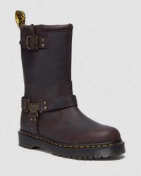 Dr. Martens - Anistone Hi Leather Biker Boots - Lyst