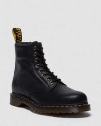 Dr. Martens - 1460 Faux Fur Lined Grizzly Leather Lace Up Boots - Lyst
