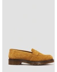 Dr. Martens - Delapre Penny Repello Calf Suede Loafers - Lyst