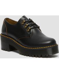 Dr. Martens Eviee Sendal Leather Heeled Shoes in Black | Lyst