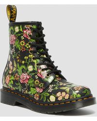 Dr. Martens 1460 W Floral Printed Boots in Black | Lyst