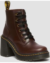 Dr. Martens - Jesy Leather Flared Heel Boots - Lyst