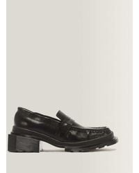 Dr. Martens - Maybole Square Toe Ruched Leather Loafers - Lyst
