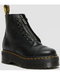 Dr. Martens Sinclair Leather Zip Chunky Flatform Boots in Black - Lyst