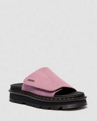 Dr. Martens - Zebzag Suede Platform Slides - Lyst