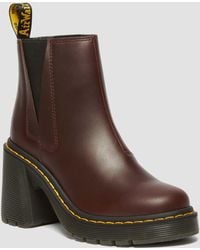 Dr. Martens - Spence Leather Flared Heel Chelsea Boots - Lyst