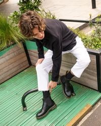 Dr. Martens 2976 Alyson Black Leather Snowgrip Flat Chelsea Boots Lyst UK