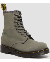 Dr. Martens - 1460 Serena Faux Fur Lined Nubuck Lace Up Boots - Lyst