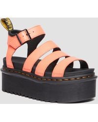 Dr. Martens - Blaire Pisa Leather Platform Strap Sandals - Lyst