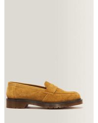 Dr. Martens - Delapre Penny Repello Calf Suede Loafers - Lyst