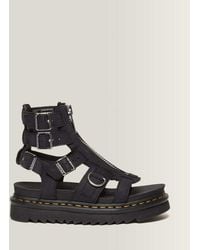 Dr. Martens - Olson Tumbled Nubuck Leather Gladiator Zip Sandals - Lyst