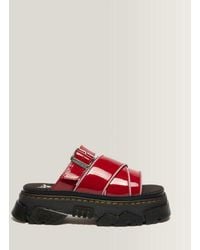 Dr. Martens - Mattison Slide Soft Lackleder Sandalen - Lyst