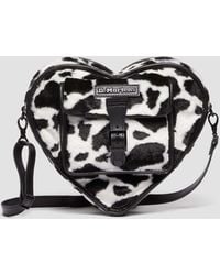 Dr. Martens - Leather Heart Shaped Faux Fur Cow Print Backpack - Lyst