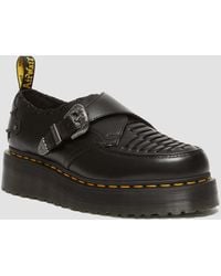 Dr. Martens - Ramsey woven smooth leder pleateu creepers schuhe - Lyst