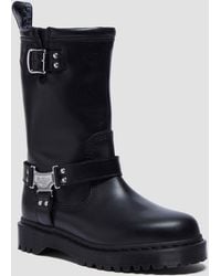 Dr. Martens - Anistone Hi Leather Biker Boots - Lyst