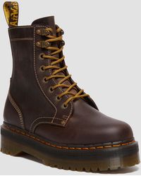 Dr. Martens - Jadon Crazy Horse Leather Platform Boots - Lyst