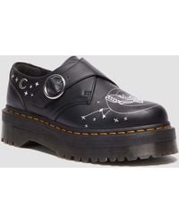 Dr. Martens - Cuir souple chaussures plateformes quad celestial moth à broderies et à bride monk - Lyst