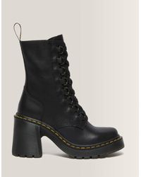 Dr. Martens - Dames Chesney Leren Veterlaarzen Met Uitlopende Hak - Lyst