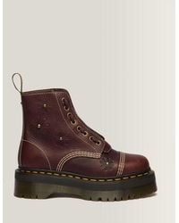 Dr. Martens - Sinclair Flower Grizzly Leather Platform Boots - Lyst