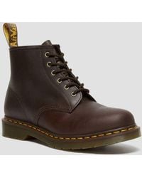Dr. Martens - Dr. Martens 101 Crazy Horse Leather Boots Dark Brown - Lyst