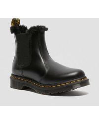 Dr. Martens - 2976 leonore kunstpelz gefütterte chelsea stiefel - Lyst