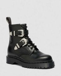 Dr. Martens - 1460 Bex Western Buckle Leather Boots - Lyst