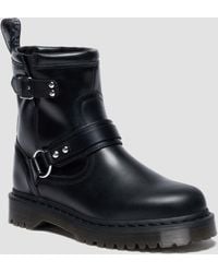 Dr. Martens - Anistone Harness Orleans Leather Biker Boots - Lyst