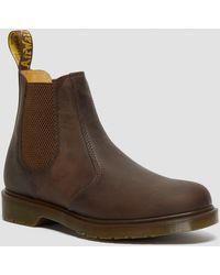 Dr. Martens Leather 2976 Crazy Horse Chelsea Boot in Brown | Lyst