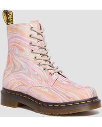 Dr. Martens - 1460 Pascal Marbled Suede Lace Up Boots - Lyst