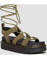 Dr. Martens - Nartilla Tumbled Nubuck Leather Gladiator Sandals - Lyst