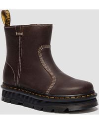 Dr. Martens - Zebzag Rigger Slip On Leather Boots - Lyst