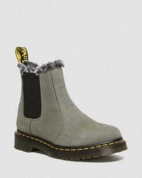 Dr. Martens - 2976 Leonore Faux Fur Lined Nubuck Chelsea Boots - Lyst