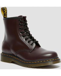 Dr. Martens Farylle Ribbon Lace Chunky Leather Boots in Black | Lyst UK