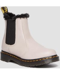 Dr. Martens - 2976 Leonore Faux Fur-lined Virginia Leather Chelsea Boots - Lyst