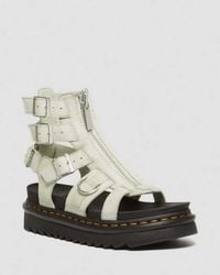 Dr. Martens - Olson Tumbled Nubuck Leder Gladiatorsandalen Mit Reißverschluss - Lyst