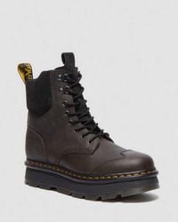 Dr. Martens - Zebzag 8 Ties Burnish Waxy Lace Up Boots - Lyst