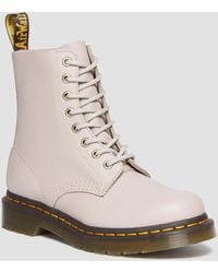 Dr. Martens - 1460 Pascal Virginia Leather Lace Up Boots Taupe - Lyst