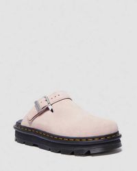 Dr. Martens - Suède Zebzag Wildleder Casual Slingback Plateau Mules - Lyst