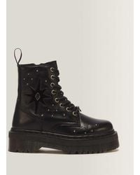 Dr. Martens - Jadon Whimsigoth 8 Eye Leather & Velvet Lace Up Platform Boots - Lyst