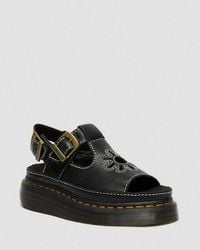 Dr. Martens - Dunnet Flower Full Grain Leather Sandals - Lyst