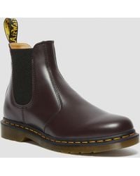 Dr. Martens - Stivaletti chelsea di pelle 2976 con cuciture gialle smooth - Lyst