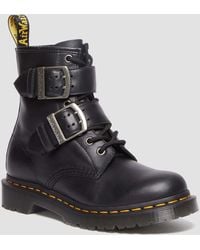 Dr. Martens - 1460 Buckle Pull Up Leather Lace Up Boots - Lyst